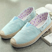 Casual Splices Slip On Breathable Canvas Flat Shoes
