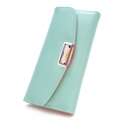 Fashion Cross Pattern Rhinestone Women Long Wallet