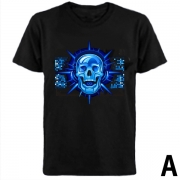 LED T-shirt Ljudaktiverade lysande tröjor Equalizer Kläder för fest