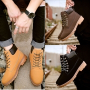 Slitstarkt vattentätt PU-arbetsskydd i konstläder för män på byggarbetsplatser