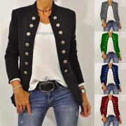 Vintage långärmad dubbelknäppt kofta