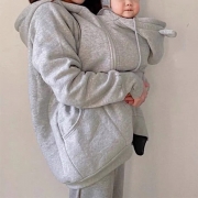 Kangaroo Förälder & Baby Varm Onesie Huvtröja