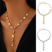 Elegant asymmetrisk vattendroppshalsband