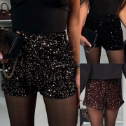 Paljettprydda modeshorts