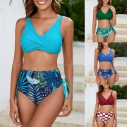 Sexig Snörningsbikini med Crossover-design