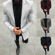 Mode rock för män i slim fit, långärmad och enfärgad