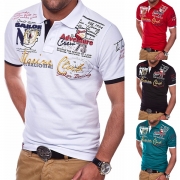 Casual Style kortärmad V-ringad herr T-shirt