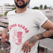 Casual Style kortärmad rund hals tryckt mans T-shirt med 