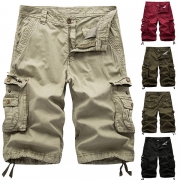 Casual Style Enfärgad midjekortbyxa med sidofickor