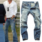Distressed stil Slim Fit Jeans för män