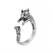 Vintage Cat Shape Open Ring