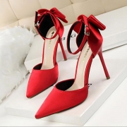 Bowknot Stiletto Klackskor höga klackar Skor