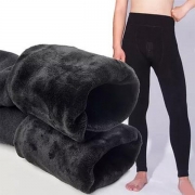 Vinterfleecefodrade leggings för män - Tjocka termobyxor för tights (vikt 45-80 kg)
