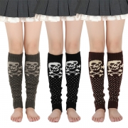 Street Fashion Skull Stickad benvärmare för Halloween