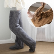 Chic Style Enfärgad Plysch Varma Benvärmare
