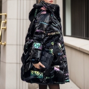 Winter Oversized Shiny Cotton Down Jacket