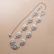 Vintage Bohemia still oval formturkos midjekedja