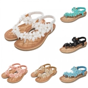 Bohemia design 3D blommiga plattformssandaler