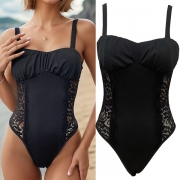 Sexig spetsskarvad Sweetheart Neckline Cami Bodysuit