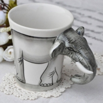 Nyhet Handmålad Elephant Coffee Cup