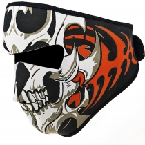 Reversible Windproof Black Tribal Classic Skull Neoprene Half Face Mask Facemask Headwear Motorcycle ATV Biker Bike Cycling