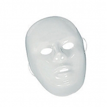 12-pack Vita Plastmasker för Barn för Halloween-fest och Drama.upp-och Ansiktsmasker