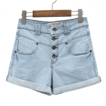 Fashion Low Waist Roll Up Denim Cutoffs Shorts Pants 