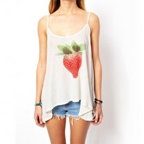 Printed Camisole Spaghetti Strap Vest Tank Top Singlet
