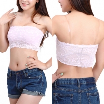 Sexy Solid Color Lace Wrapped Chest Vest Bra Bottoming Tops