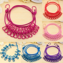 Fashion Solid Color Portable Travel Clothesline