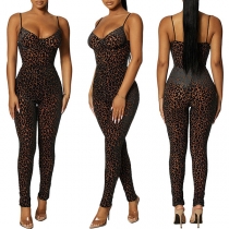 Sexig Leopardmönstrad Cami Overall