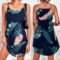 Casual Floral Printed Slip Dress
