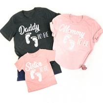 Fashion Feet Printed Parent-child Shirt