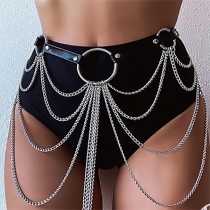 Punk Stil, O-ring Kedja Tofs Midjeband