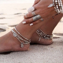 Revised Title: Multi-layer Anklet in Bohemian Style