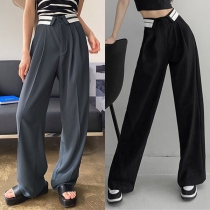 Vintage Stripe Waist Drawstring Wide-leg Pants