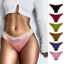 Sexy Lace Spliced Low-rise Panties