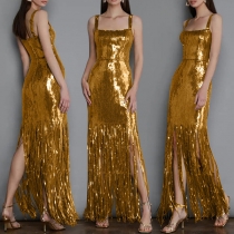 Sexy Bling-bling Tassel Bodycon Party Dress