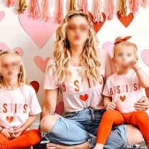 Besties Printed Parents-Children Shirt