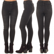 Street Fashion Old-washed Skinny Jeans
