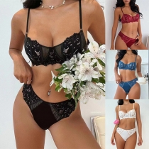 Sexy Lace Spliced Two-piece Lingerie Set