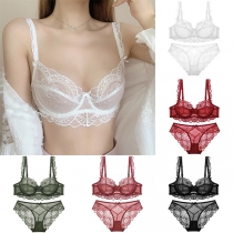 Sexy Semi-through Lace Two-piece Lingerie Set