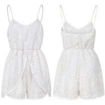 Sexy Backless Sling Lace Jumpsuits