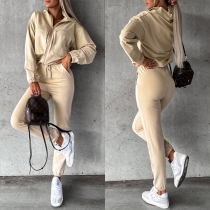 Gatufashion Sport Set med dragkedjejacka och träningsbyxor med dragsko