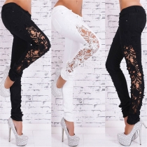 Mode spetsskarvade jeans i Slim Fit-stil