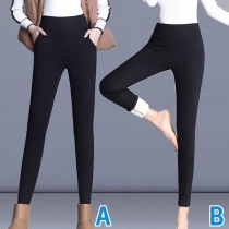 Varma lammullsbyxor för damunderkläder med hög midja