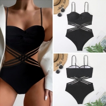 Sexig Monokini i Hollow Out-stil, perfekt för enstyckbadkläder