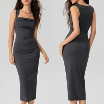 Square Neck Bodycon Tank Dress
