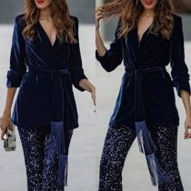 Elegant Blazer med tofs i sammet med långa ärmar och spetsade kavajslag_HIJKLMNOPQRSTUVZ-123456789-ABC-LMNOPQ-RST-UVZ-123456789-ABC-LMNOPQ-RSTUVZ-123456789_ABC_LMNOP-QRST-UVZ-123456789-ABC-LMNOPQ-RSTUVZ-KLM5.