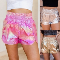 ljusa färger modiga shorts med elastisk midja